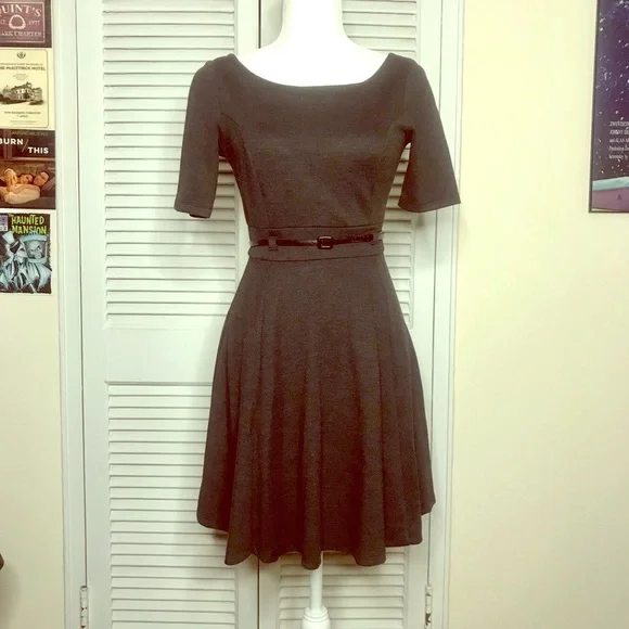 Gray Fit & Flare Circle Dress - Medium - Picture 1 of 4